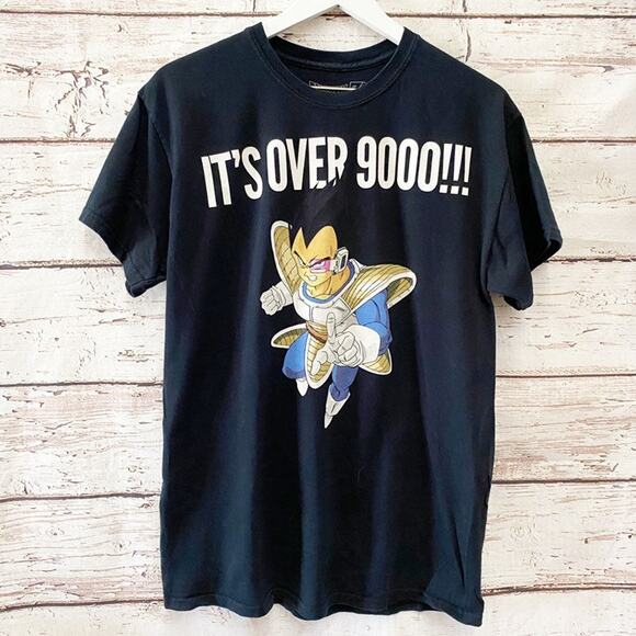 DRAGON BALL Z It’s Over 9000 Mens Shirt Size M - Picture 1 of 4
